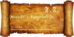 Noszál Kasszián névjegykártya